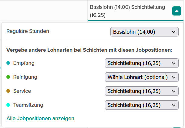 Stundensätze ändern sich je nach Jobposition